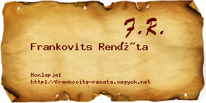 Frankovits Renáta névjegykártya