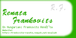 renata frankovits business card